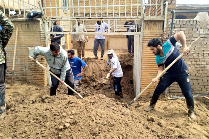 مناطق سیل زده خوزستان در مرحله پاکسازی و ترمیم قرار دارد/ ارتفاع ۱.۵ متری آب در برخی روستاها