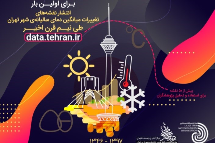 نقشه‌های تغییر دمای شهر تهران طی نیم قرن اخیر منتشر شد
