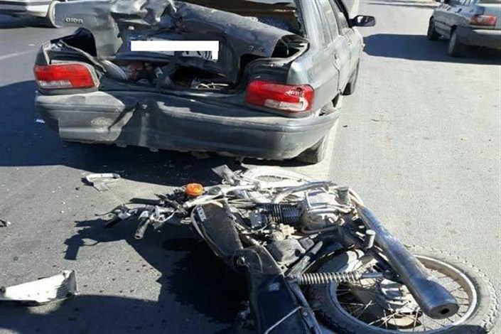 یک کشته و 3 زخمی در برخورد پراید با موتورسیکلت/حرکت با دنده عقب حادثه آفرید