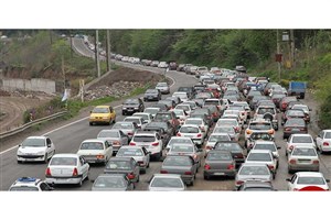 افزایش ۱۳ درصدی تردد در محورهای برون‌شهری/ ترافیک سنگین در جاده چالوس