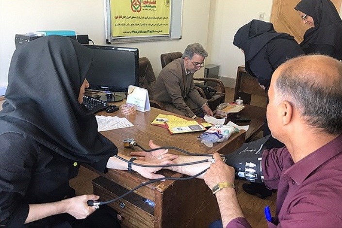 اجرای طرح جهادی بسیج ملی کنترل فشار خون، در واحد تهران مرکزی