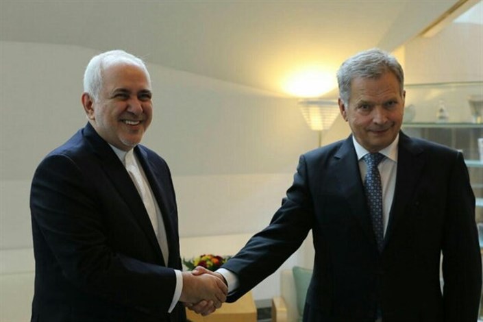 ظریف با رئیس‌جمهور فنلاند دیدار و گفتگو کرد