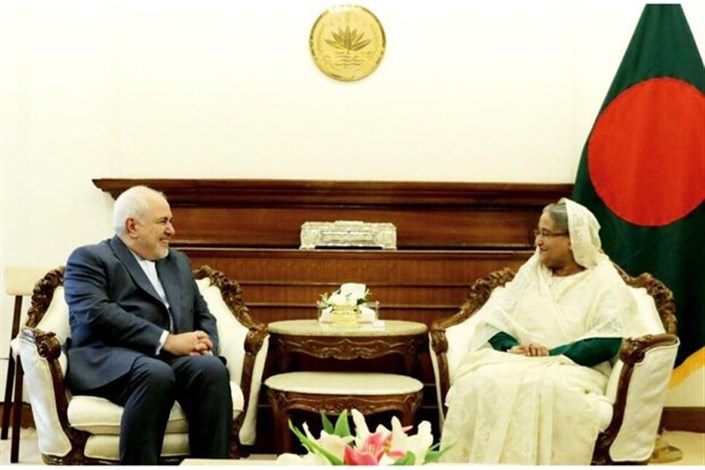  ظریف با نخست وزیر بنگلادش دیدار و گفتگو کرد