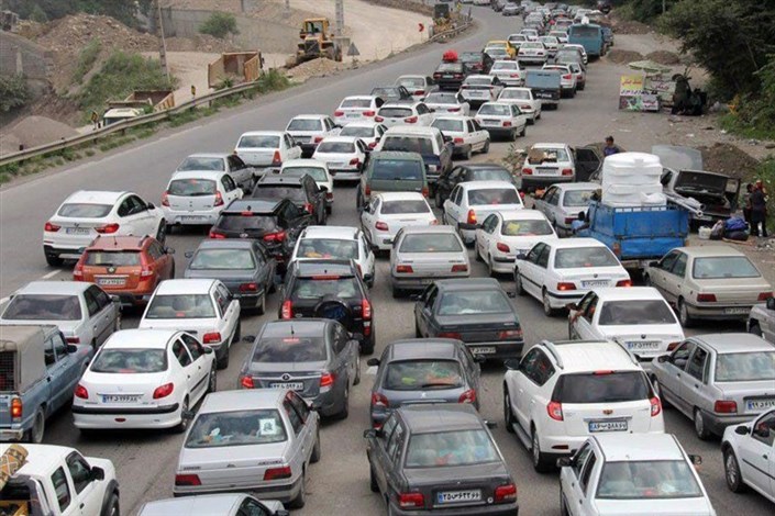ترافیک سنگین در محور تهران - جاجرود