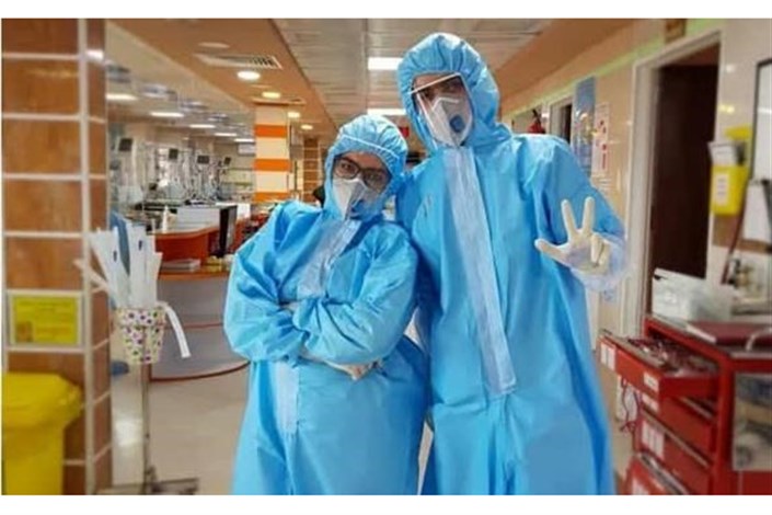 زوج پرستار در صف مبارزه با کرونا/ سفید می‌پوشیم تا دیگران سیاه‌پوش نشوند