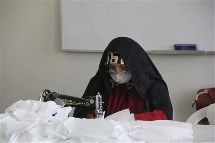 تولید میانگین ۱۰۰۰ عدد ماسک در هر حوزه بسیج دانش آموزی تهران
