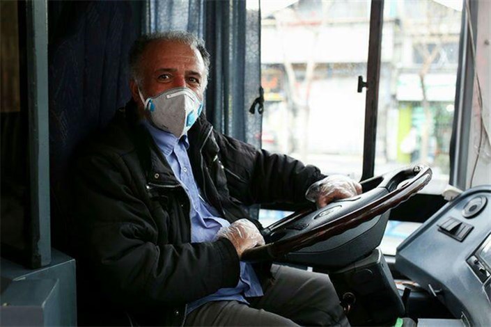 ۶ هزار راننده  اتوبوس  در تهران باید ماسک بزنند