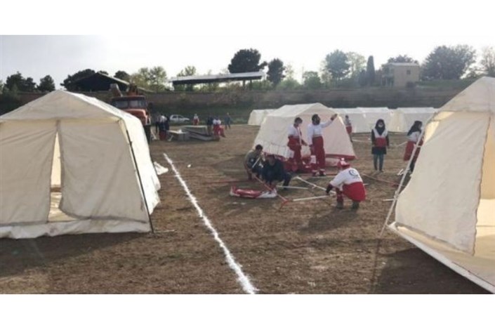  برپایی اردوگاه اسکان اضطراری در دماوند