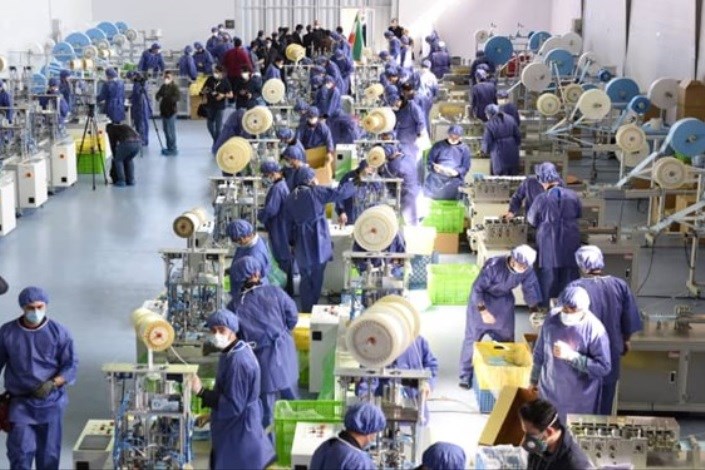 تولید روزانه 4 میلیون انواع ماسک در بزرگترین کارخانه ماسک کشور در البرز