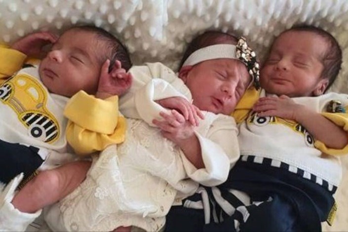 سومین نوزادهای سه قلو پس از کرونا در قم متولد شدند