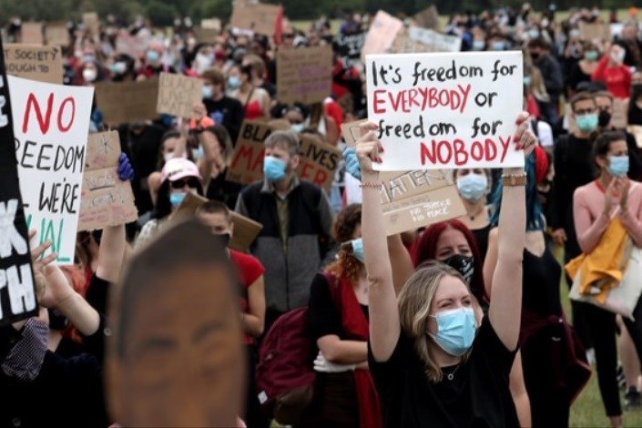 اعتراض در انگلیس برای همبستگی با تظاهرات‌های آمریکا